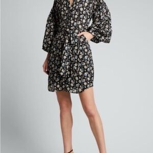 Veronica Beard EUC Sz 2 Sami Floral Mini Dress with Balloon Sleeves